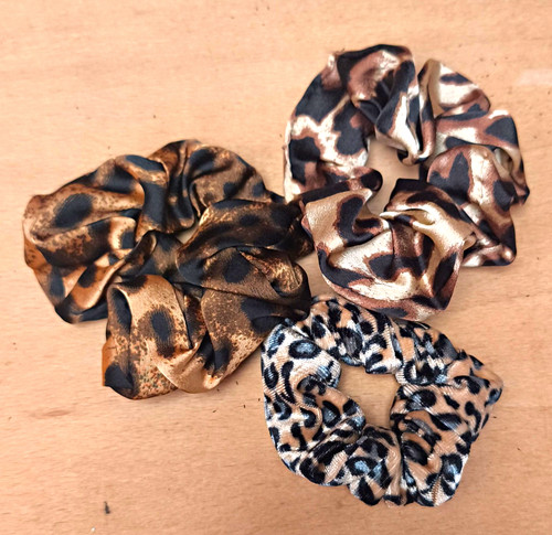 Damen scrunchie haargummi - 3x,