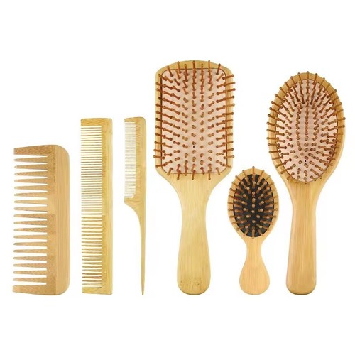 Bambus haarbürsten set - haarbürsten,