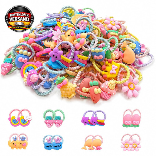 Bunte haargummis set für - bunte,