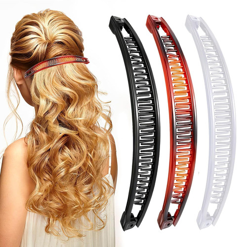 3er set bananenhaarspangen - set,