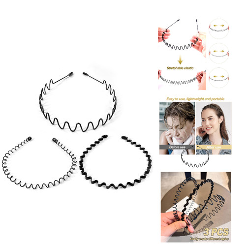 Metall haarband set stück - set, 3