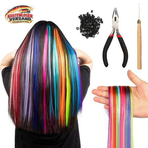Bunte haarverlängerungs set - bunte,
